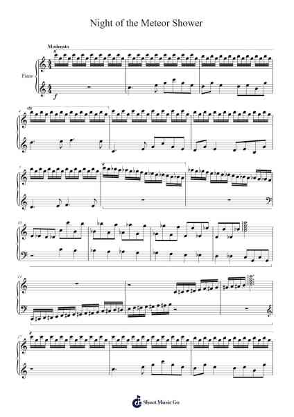 Night of the Meteor Shower Sheet Music by Eric Bingham-Kumpf-Arr.Derwy Joylogg
