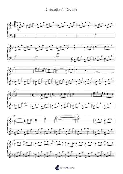 Cristofori's Dream Sheet Music by David Lanz-Arr.Wordcox Maxjack
