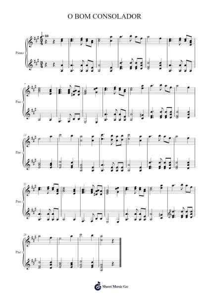 O BOM CONSOLADOR Sheet Music by -Arr.Tifliz