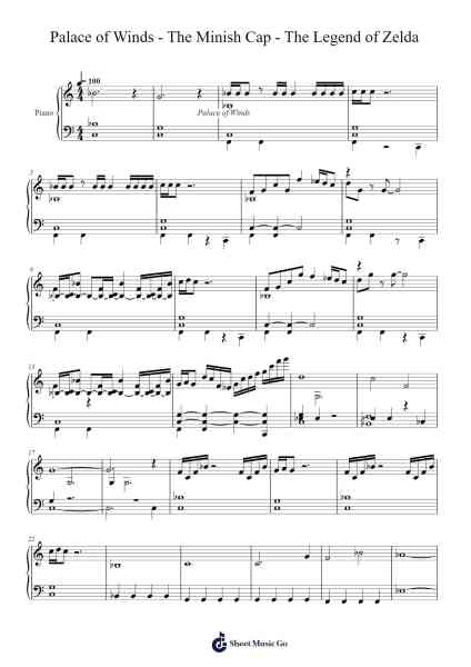 Palace of Winds - The Minish Cap - The Legend of Zelda Sheet Music by Mitsuhiko Takano-Arr.Mollpag