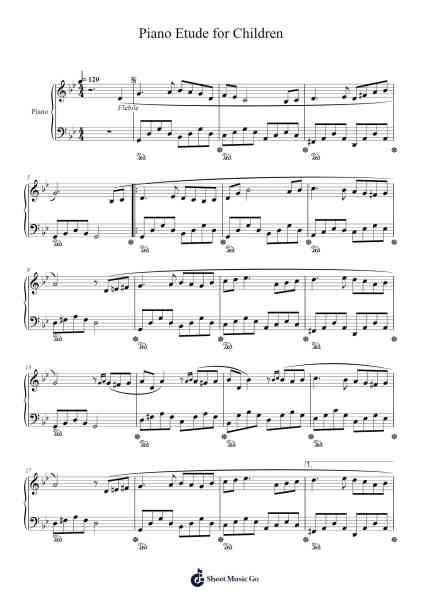 Piano Etude for Children Sheet Music by Masao Aichi-Arr.Kitthur