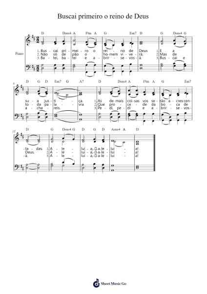 Buscai primeiro o reino de Deus Sheet Music by Karen Lafferty-Arr.Corsay Parhys