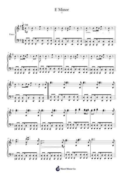 E Minor Sheet Music by Antonis Greek-Arr.Croftswilde Ruthtodd