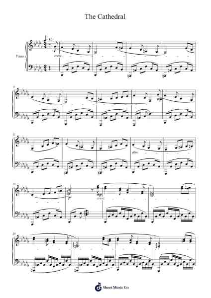 The Cathedral Sheet Music by Masao Aichi-Arr.Inbuck