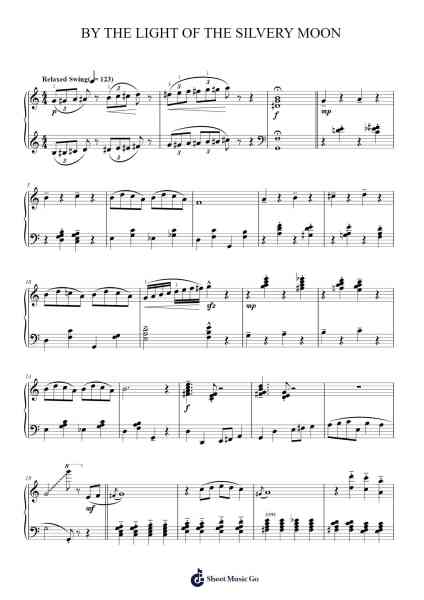 By the Light of the Silvery Moon Sheet Music by Gus Edwards-Arr.Mickbess