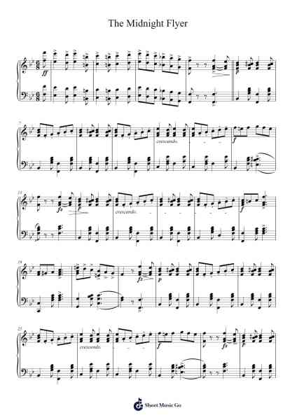 The Midnight Flyer Sheet Music by E. T. Paull-Arr.Franfield Pricecil