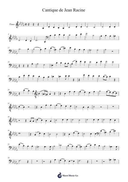 Cantique de Jean Racine Sheet Music by Gabriel Fauré-Arr.Wildbias