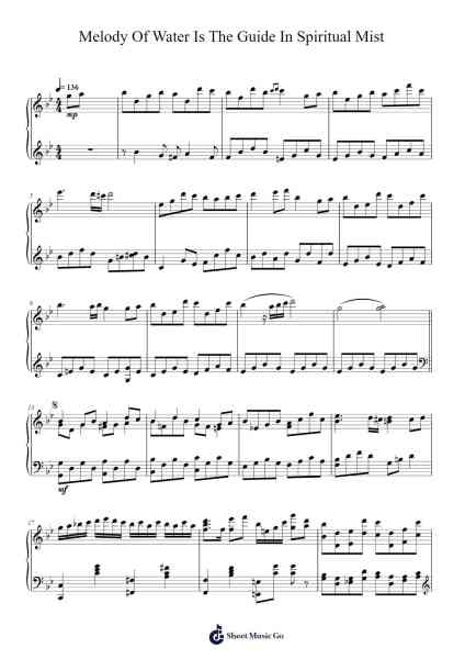 Melody Of Water Is The Guide In Spiritual Mist Sheet Music by Go Shiina-Arr.Buckchad