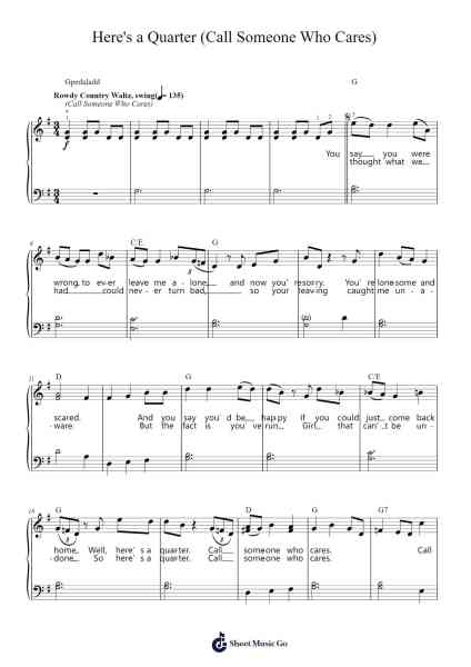 Here's a Quarter (Call Someone Who Cares) 樂譜由 Travis Tritt - 編曲 Zarol Hayleste