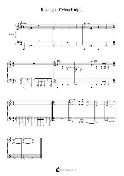Revenge of Meta Knight Sheet Music by Jun Ishikawa-Arr.Yonnggiles