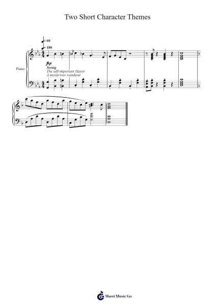 Two Short Character Themes Sheet Music by Newcan Jillrold-Arr.Springgene