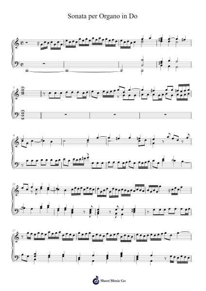 Sonata per Organo in Do Sheet Music by Bernardo Pasquini-Arr.Humera