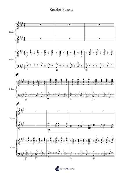 Scarlet Forest Sheet Music by Toby Fox-Arr.Annrhys