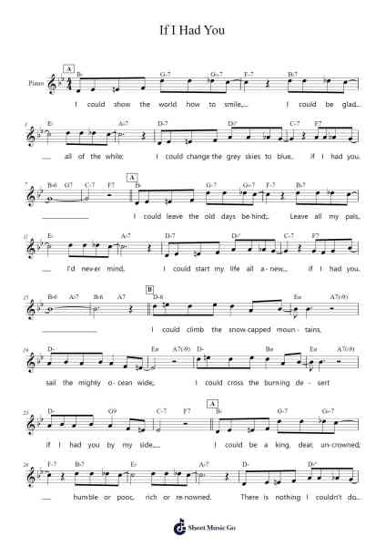 If I Had You Sheet Music by Frank Sinatra/Cy Coleman-Arr.Yuledon