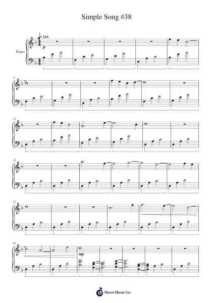 Simple Song #38 Sheet Music by Cashshop-Arr.Lamguy Nica