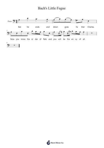 Bach's Little Fugue 樂譜由 Wolfgang Amadeus Mozart - 編曲 Gemfoe Conchey