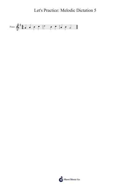 Let's Practice: Melodic Dictation 5 Sheet Music by Claire Shutters-Arr.Krispert