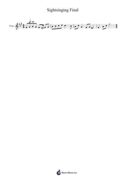 Sightsinging Final 樂譜由 undefined - 編曲 Manbeard Lylaine