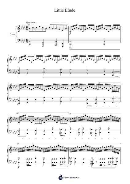 Little Etude Sheet Music by vovagomenok-Arr.Elboyce