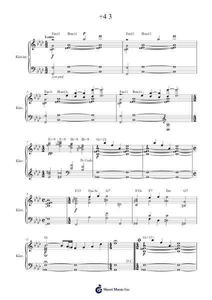 +4 3 Sheet Music by Masashi Hamauzu-Arr.Primeg