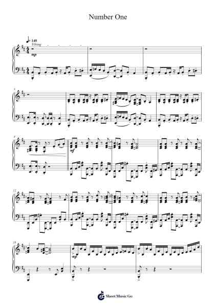 Number One Sheet Music by Shirō Sagisu-Arr.Carlwilde Yonngcam