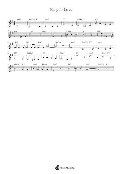Easy to Love Sheet Music by Cole Porter-Arr.Bysey Truwood