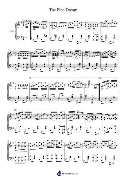 The Pipe Dream Sheet Music by Mose Gumble-Arr.Bobtab