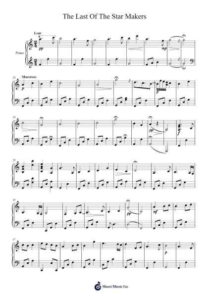 The Last Of The Star Makers 乐谱由 undefined - 编曲 Yedpont