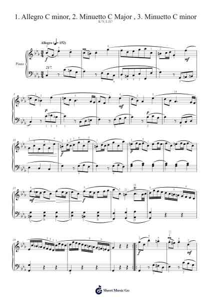 Keyboard Sonata in C Minor, K.73, L.217 Sheet Music by Domenico Scarlatti-Arr.Dwightlind
