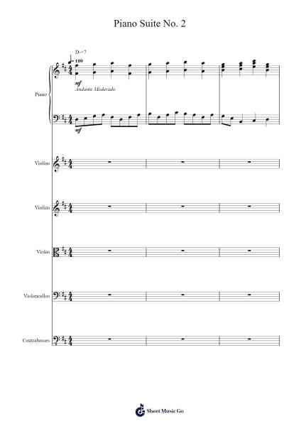 Piano Suite No. 2 Sheet Music by Tydunn Lorren-Arr.Maucah