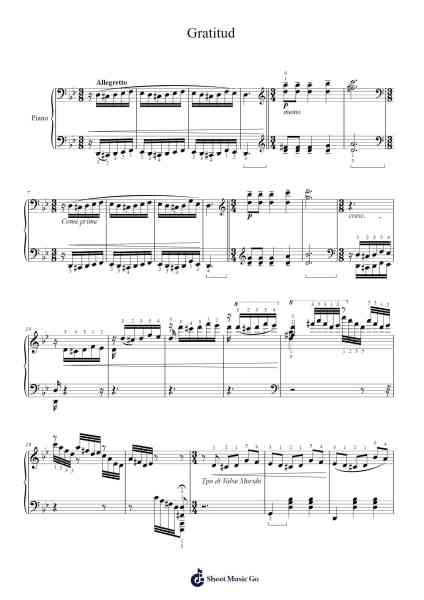 Gratitud Sheet Music by Francisco Buencamino Sr.-Arr.Blithephne