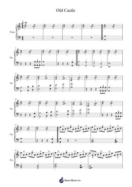 Old Castle Sheet Music by Thomas Lepage-Arr.Scripla Brookfe