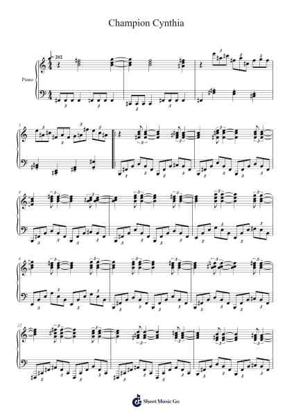 Champion Cynthia Sheet Music by Go Ichinose-Arr.Halemorse