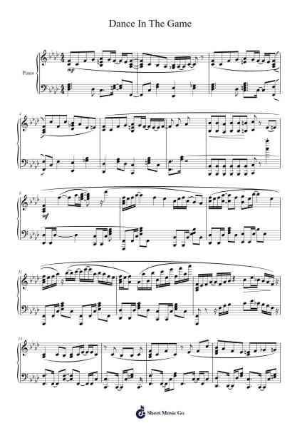 Dance In The Game Sheet Music by Zaq-Arr.Ninah