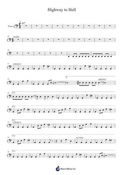 Highway to Hell Sheet Music by AC/DC-Arr.Armlogg Maugvelt