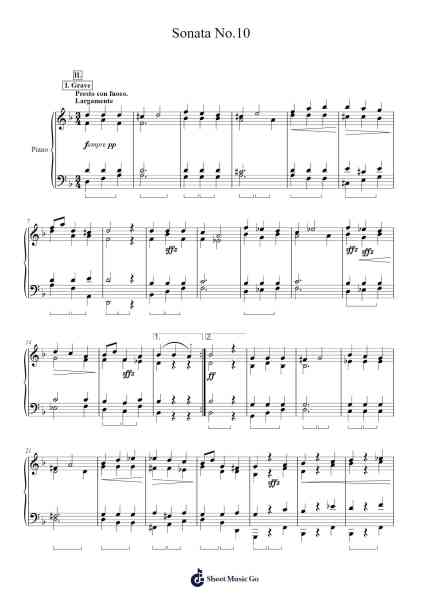Sonata No.10 (Complete) Sheet Music by mhshmusic-Arr.Haletra Kimstone