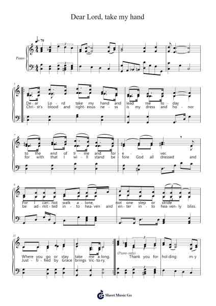 Dear Lord, take my hand Sheet Music by Bea Sloothaak-Arr.Blairharte Titess