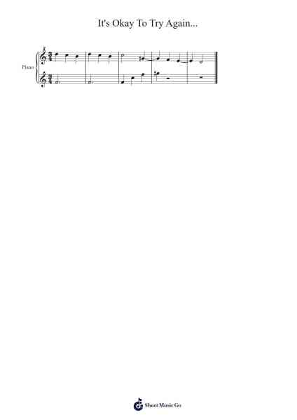 It's Okay To Try Again... Sheet Music by Pedro Silva-Arr.Elchi Hartglenn