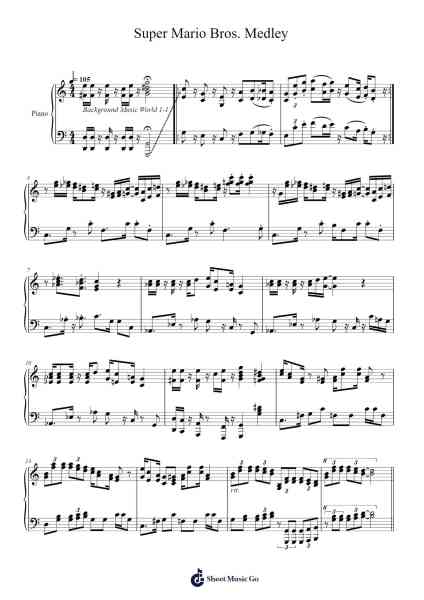 Super Mario Bros. Medley Sheet Music by Koji Kondo-Arr.Fantus