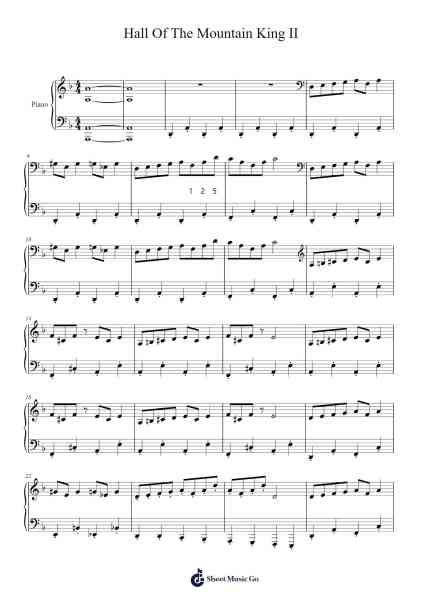 In the Hall of the Mountain King Sheet Music by Edvard Grieg-Arr.Larple