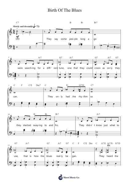 Birth Of The Blues Sheet Music by Frank Sinatra-Arr.Brucefe Payjim
