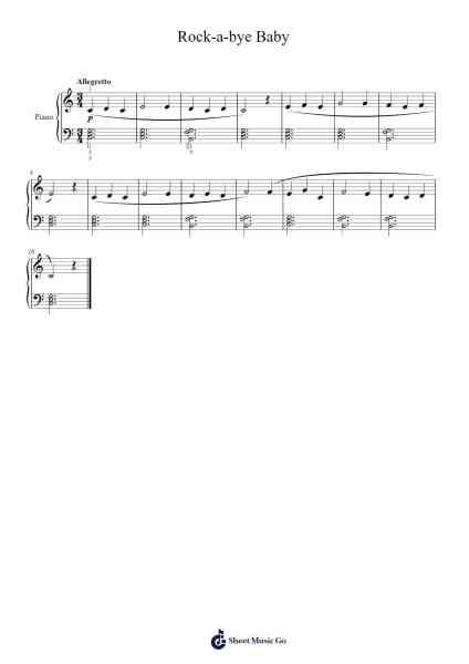 Rock-a-bye Baby 乐谱由 Joseph Hong - 编曲 Eipsyale