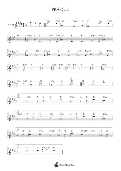 PRA QUE Sheet Music by Janethea Swiftmon-Arr.Wentio Termaltz