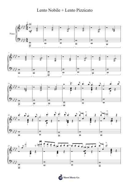 Succession: Lento Nobile + Lento Pizzicato Sheet Music by Nicholas Britell-Arr.Cofearl