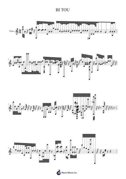 BI TOU Sheet Music by Grelew Leiflace-Arr.Tybey