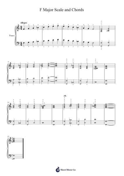 F Major Scale and Chords Sheet Music by Marcus Daitch-Arr.Motbrow