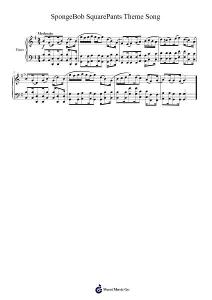 SpongeBob SquarePants Theme Song Sheet Music by mattrool-Arr.Fanold Moulmar