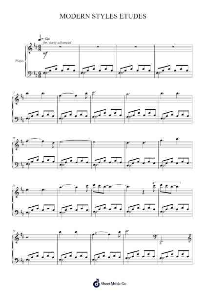 Modern Styles Etudes #1 in B Minor Sheet Music by Cisrah-Arr.Polwer Sharpger