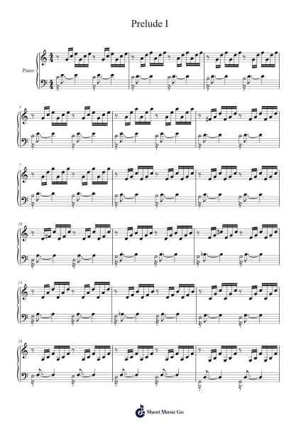 Prelude I Sheet Music by Johann Sebastian Bach-Arr.Lencher Jameswyatt