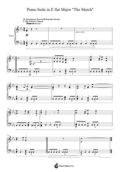 Piano Suite in E flat Major "The March" Sheet Music by Matthew_2003-Arr.Ellyle Hunrhys